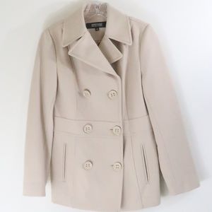 Kenneth Cole Reaction Pea Coat Wool Cream 8